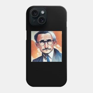 Friedrich A Hayek | Anime style portrait Phone Case