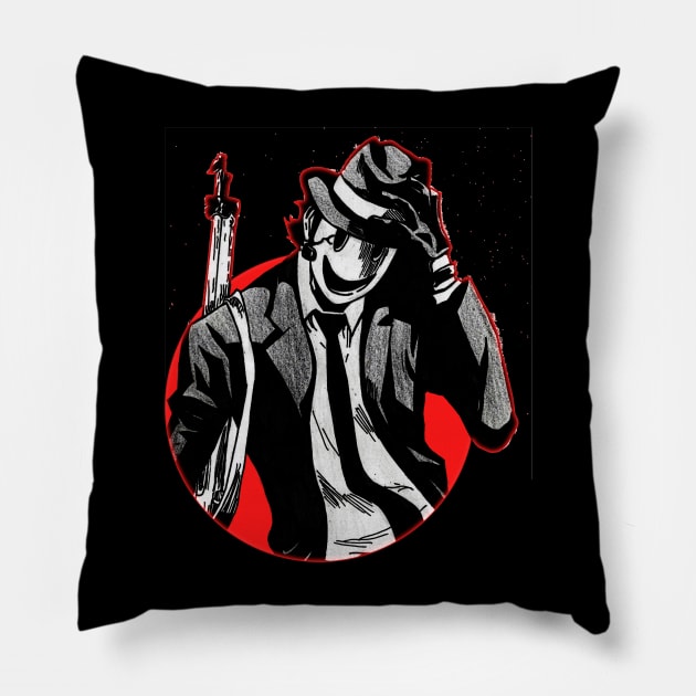 aesthetic sniper mask Pillow by Sparkledoom