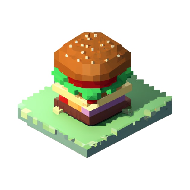 Pixel art burger 3 by BoutiqueDruide