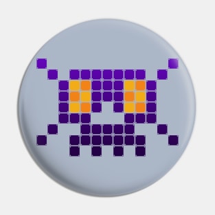 Pixel Skull (Dark) Pin