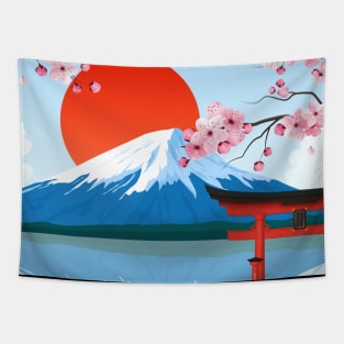 Sakura sunrise Tapestry