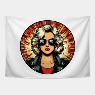 badass blonde Tapestry