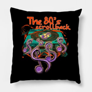 80's scrollback gramophone Pillow