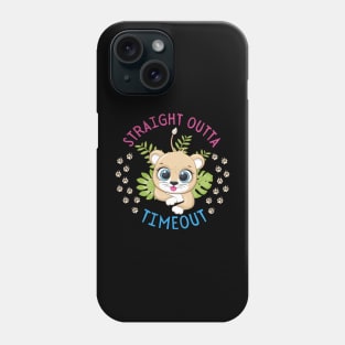 Straight Outta Timeout Cute and Smart Cookie Sweet little tiger in a hat cute baby outfit Phone Case