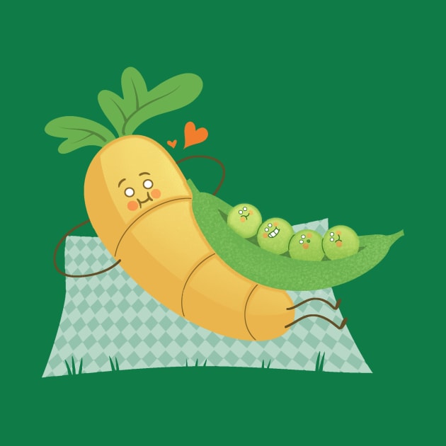 Carrot and Peas in Love by Queenmob