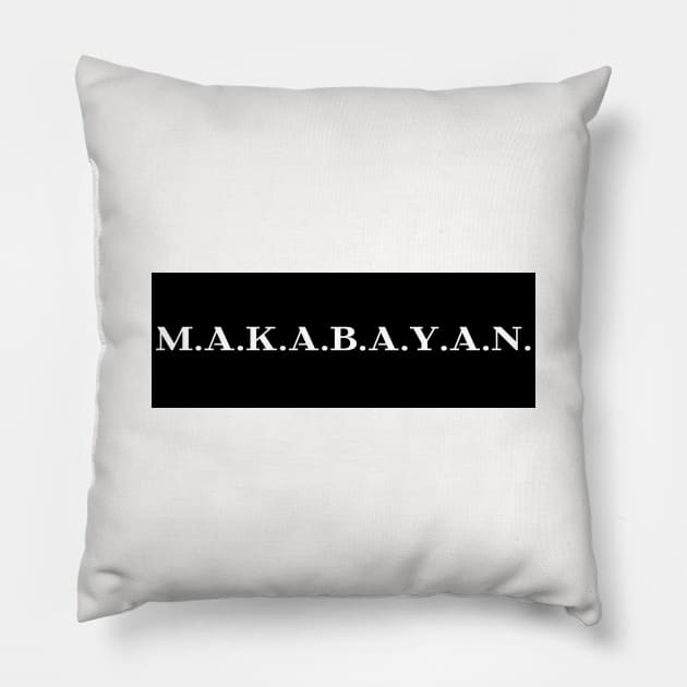 tagalog word - makabayan Pillow by CatheBelan