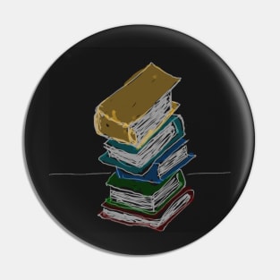 Book Stack Sketch Pin