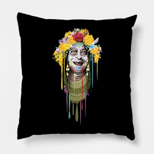 Melting Lady dia de los muertos Pillow