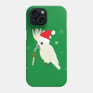 A cute Christmas umbrella cockatoo Phone Case