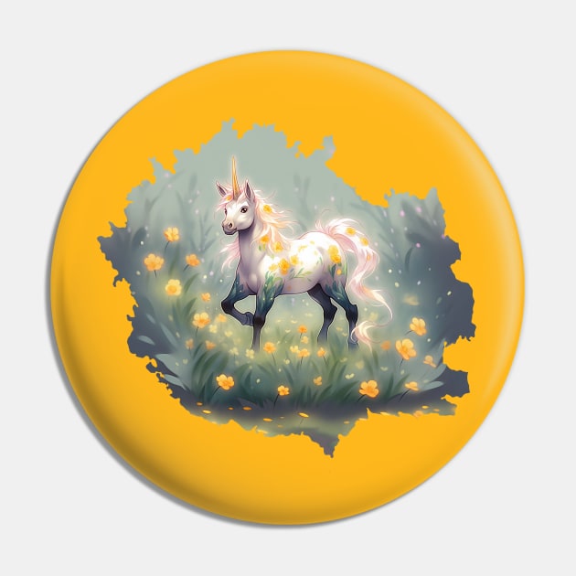 Daffodil Unicorn Pin by Azoth Games