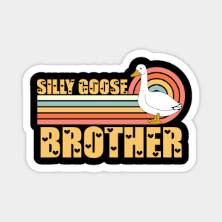 Vintage Retro Sunset Silly Goose Brother Magnet