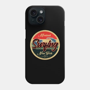 Montauk, New York Surfing Phone Case