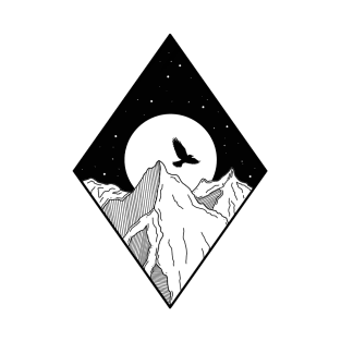 Moon Mountainscape T-Shirt