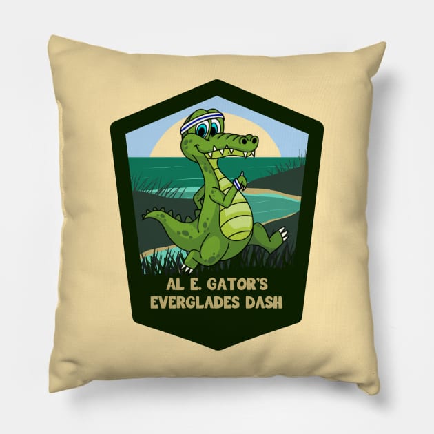 Everglades Dash Pillow by The Periodic Table Dancer 