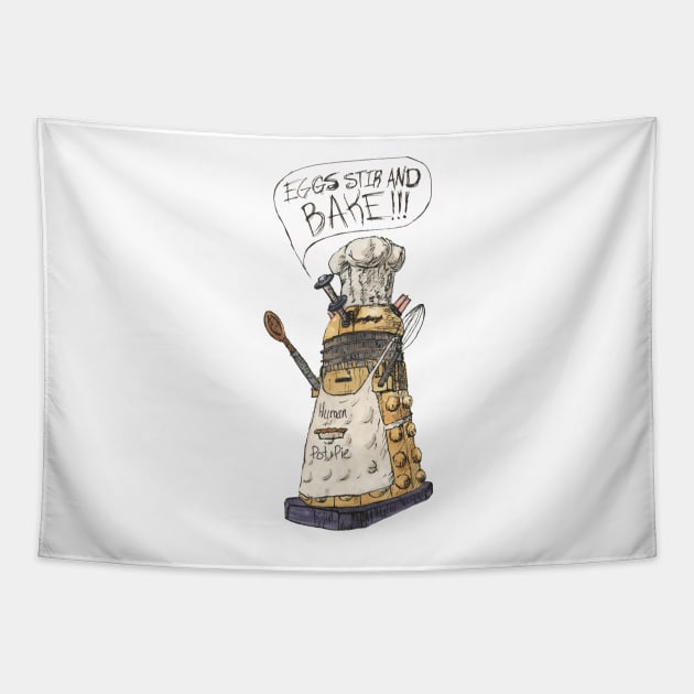 Dalek Chef Tapestry by seangreenbergart