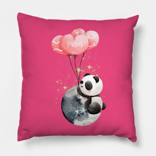 Cute Panda Missing MOM until Moon Pillow