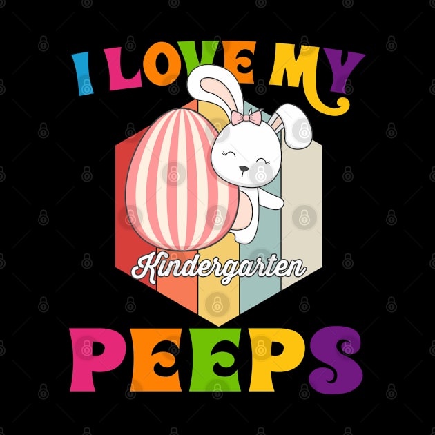 Funny I Love My Kindergarten Peeps teacher Easter Bunny Egg Classic by kevenwal