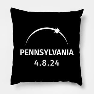 4.8.2024 Solar Eclipse Pennsylvania Pillow