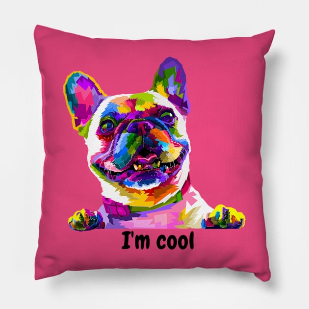 dog-French bulldog Pillow by T-L-shop