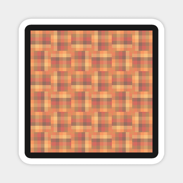 Fall Harvest Plaid Check Magnet by gloobella