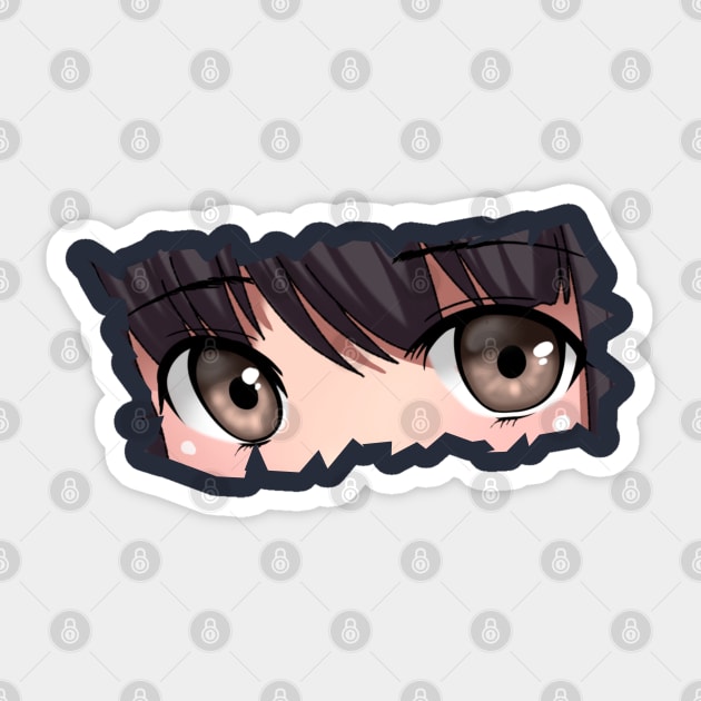 Anime heart eyes black Sticker for Sale by Zetsubou Champloo  Redbubble