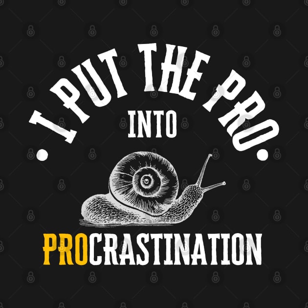 I put the PRO into Procrastination funny programmer employee boss gift lazy by Witchy Ways