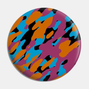 Purple Blue Camouflage Pin