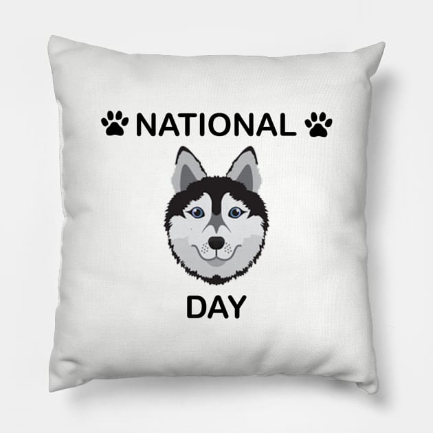 National dog day Pillow by abed