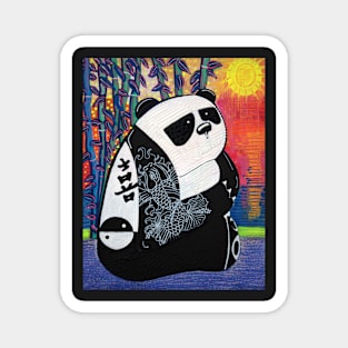 Panda Zen Master Magnet