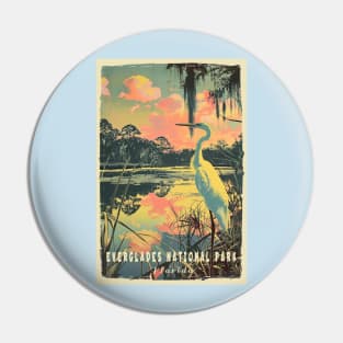 Everglades National Park Vintage Travel  Poster Pin