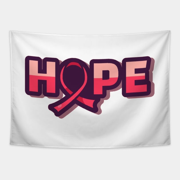 Hope-Breast cancer awareness Tapestry by Misfit04