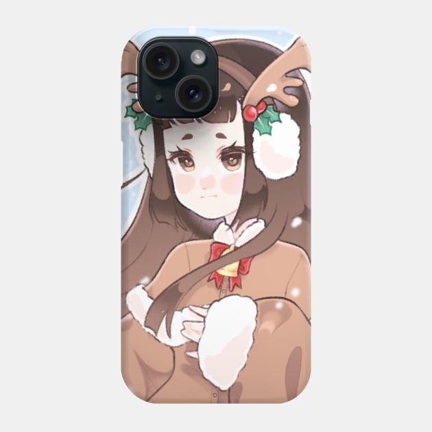 Cute Reindeer Girl <3 Phone Case by Breadwithbutter 