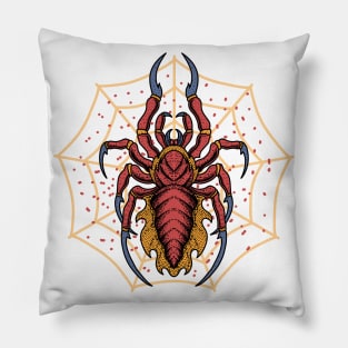 Spidero Back Print Pillow