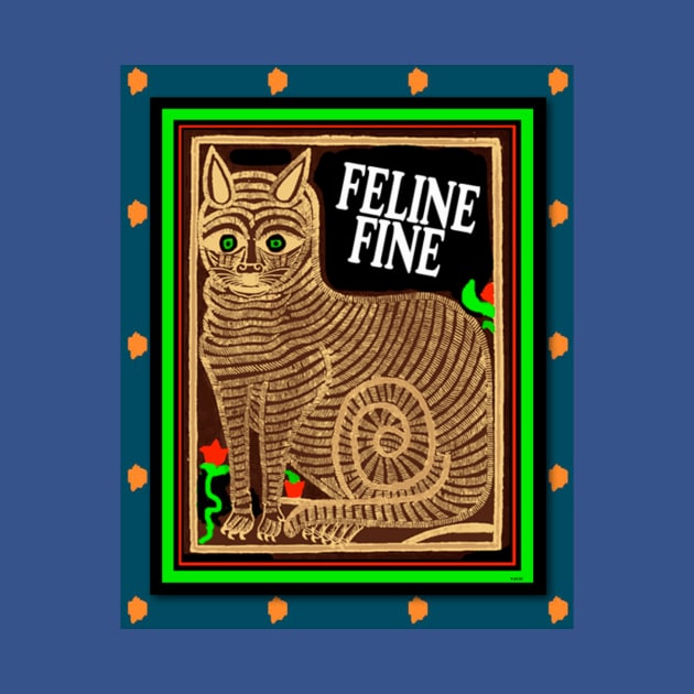 CUTE RUSSIAN CAT FEELING FINE by PETER J. KETCHUM ART SHOP