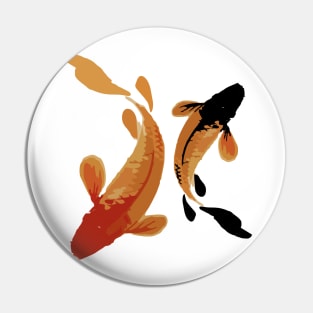 koi fish illustration in in art splash japan style Pin