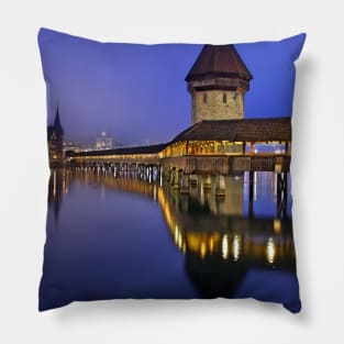 The Kapellbrücke- Lucerne, Switzerland Pillow