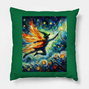 Irish Fairy in Starry Night Pillow