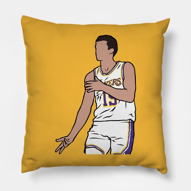 Austin Reaves 3 Point Celebration Pillow by rattraptees