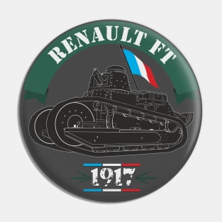 The first Renault FT turret tank Pin