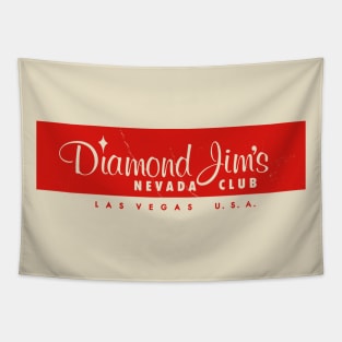 Retro Vintage Diamond Jim's Nevada Club Las Vegas Tapestry