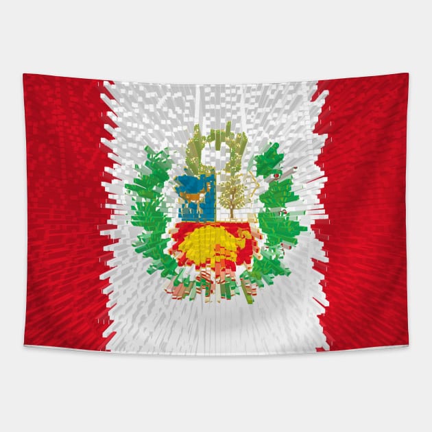 Extruded flag of Peru Tapestry by DrPen