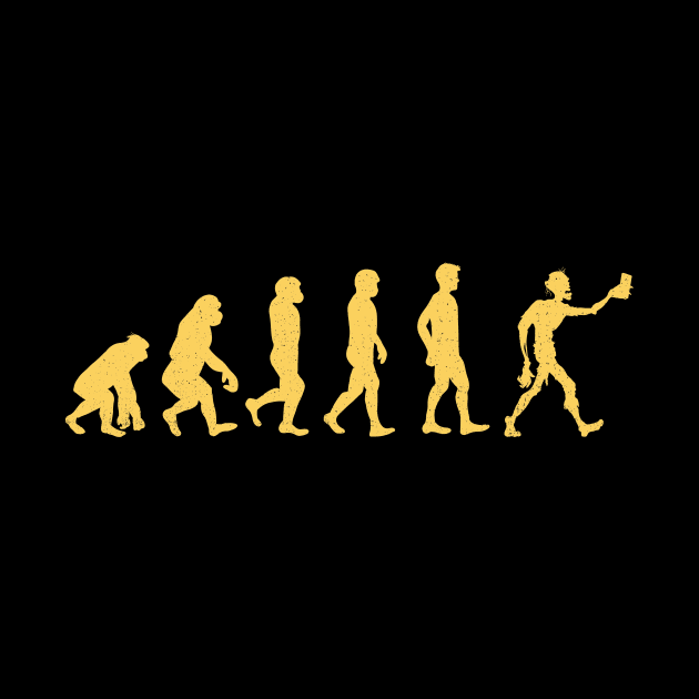 Evolution Funny Parody Design Ape To Zombie With Smart Phone by UNDERGROUNDROOTS