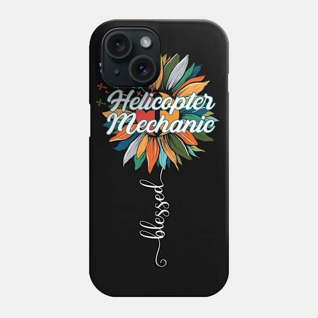 Blessed Helicopter Mechanic Phone Case by Brande