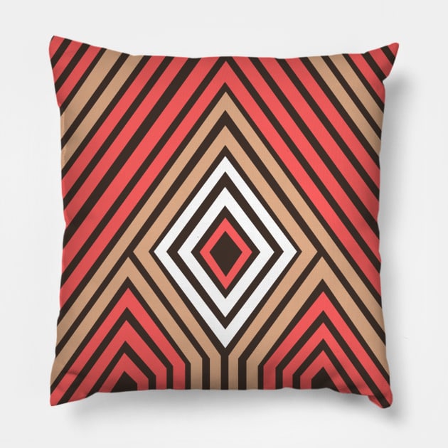 Poly Roof Design Pillow by PrinceHans Designs