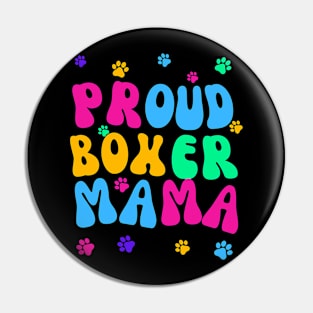 Proud Boxer Mama Pin