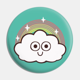 cute rainbow cloud doodle drawing Pin