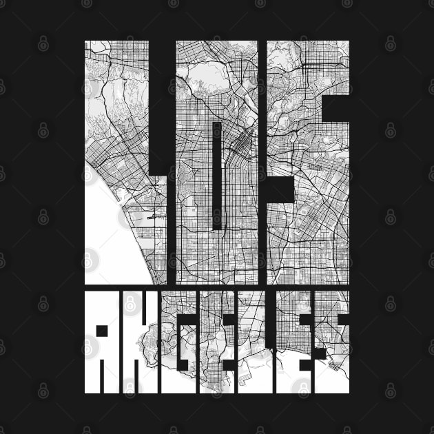 Los Angeles, California, USA City Map Typography - Light by deMAP Studio