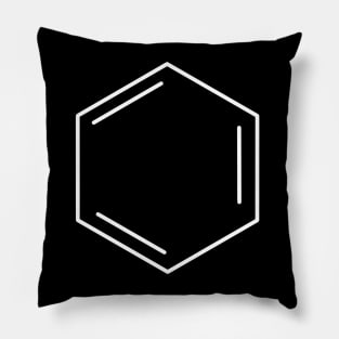 Benzene Hydrocarbon Ring White Pillow