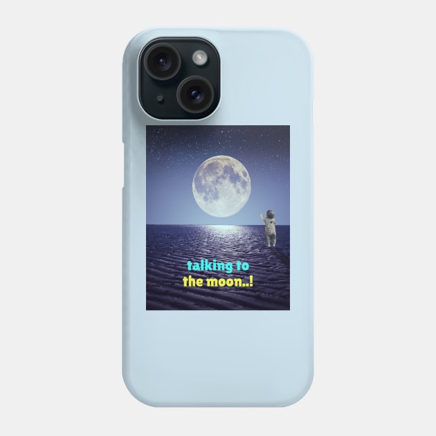 talking to the moon... Phone Case by Pirikiti +