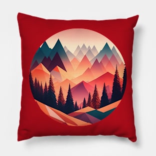 Abstract Sunset Pillow